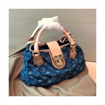 [빈티지]Louis Vuitton 2019 Monogram Pleaty Denim Tote Bag,26cm - 루이비통2019 모노그램 플리티 여성용 데님 토트백 M95020,LOUB1311 ,26cm,블루