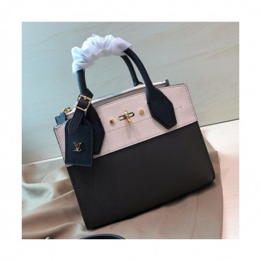Louis Vuitton 2019 City Steamer Tote Shoulder Bag,22.5cm - 루이비통 2019 시티 스티머 토트 숄더백 M53804,LOUB1278,22.5cm,블랙+화이트