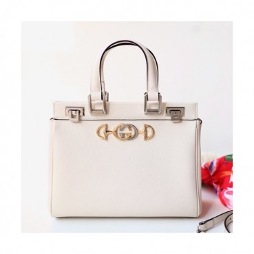 Gucci 2019 Zumi Handle Tote Shoulder Bag,27/33.5CM - 구찌 2019 주미 핸들 토트 숄더백 569712/564714,GUB0579,27/33.5cm,화이트