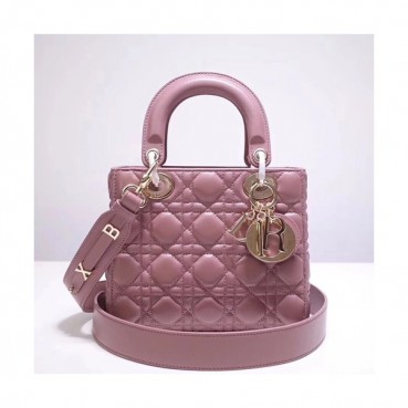 Dior 2019 Lady Dior Tote Shoulder Bag,20CM - 디올 2019 레이디 디올 토트 숄더백 DIOB0240,20CM,핑크(금장)