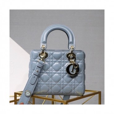 Dior 2019 Lady Dior Tote Shoulder Bag,20CM - 디올 2019 레이디 디올 토트 숄더백 DIOB0239,20CM,스카이블루(금장) 