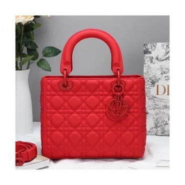 Dior 2019 Ultra-Matte Lady Tote Shoulder Bag,24CM 