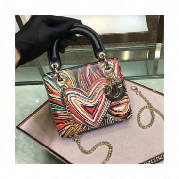 Dior 2019 Lady Dior Mini Tote Shoulder Bag,17CM - 디올 2019 레이디 디올 미니 토트 숄더백 DIOB0181,17CM,멀티(금장)