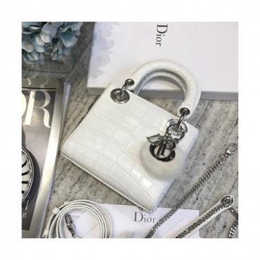 Dior 2019 Lady Dior Mini Tote Shoulder Bag,17CM - 디올 2019 레이디 디올 미니 토트 숄더백 DIOB0059,17CM,크림(은장)