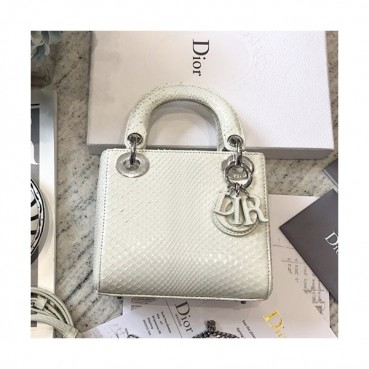 Dior 2019 Lady Dior Mini Tote Shoulder Bag,17CM - 디올 2019 레이디 디올 미니 토트 숄더백 DIOB0053,17CM,크림(은장)