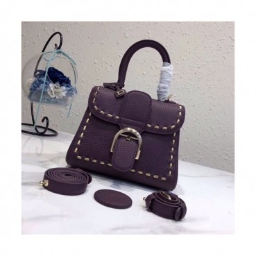 Delvaux 2019 Brillant Leather Tote Shoulder Bag,20CM - 델보 2019 브리앙 레더 토트 숄더백,DVB0254.20CM,퍼플