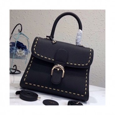 Delvaux 2019 Brillant Leather Tote Shoulder Bag,28 CM - 델보 2019 브리앙 레더 토트 숄더백,DVB0251.28 CM,블랙