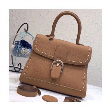 Delvaux 2019 Brillant Leather Tote Shoulder Bag,28 CM - 델보 2019 브리앙 레더 토트 숄더백,DVB0249.28 CM,카멜