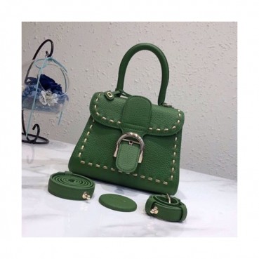 Delvaux 2019 Brillant Leather Tote Shoulder Bag,20CM - 델보 2019 브리앙 레더 토트 숄더백,DVB0246.20CM,그린