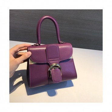 Delvaux 2019 Brillant Frence Box Leather Tote Shoulder Bag,20CM - 델보 2019 브리앙 프렌스 박스 레더 토트 숄더백,DVB0244.20CM,퍼플