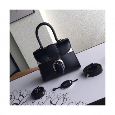 Delvaux 2019 Brillant Frence Box Leather Tote Shoulder Bag,20CM - 델보 2019 브리앙 프렌스 박스 레더 토트 숄더백,DVB0242.20CM,블랙