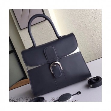 Delvaux 2019 Brillant Frence Box Leather Tote Shoulder Bag,28 CM - 델보 2019 브리앙 프렌스 박스 레더 토트 숄더백,DVB0239.28 CM,다크그레이