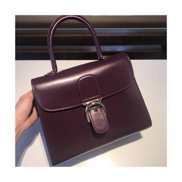 Delvaux 2019 Brillant Magic Leather Tote Shoulder Bag,28 CM - 델보 2019 브리앙 매직 레더 토트 숄더백,DVB0236.28 CM,퍼플와인