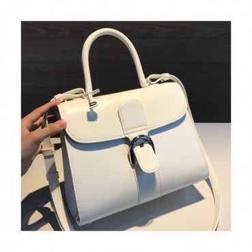 Delvaux 2019 Brillant Magic Leather Tote Shoulder Bag,28 CM - 델보 2019 브리앙 매직 레더 토트 숄더백,DVB0234.28 CM,화이트+실버