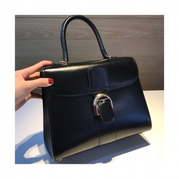 Delvaux 2019 Brillant Magic Leather Tote Shoulder Bag,28 CM - 델보 2019 브리앙 매직 레더 토트 숄더백,DVB0233.28 CM,블랙+옐로우골드