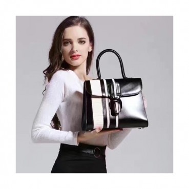[매장판]Delvaux 2019 Brillant Leather Tote Shoulder Bag,28 CM - 델보 2019 브리앙 레더 토트 숄더백,DVB0219.28 CM,블랙