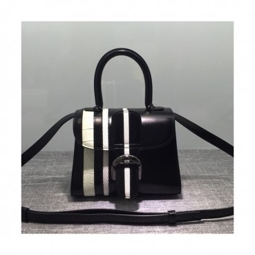 Delvaux 2019 Brillant Leather Tote Shoulder Bag,20CM - 델보 2019 브리앙 레더 토트 숄더백,DVB0218.20CM,블랙