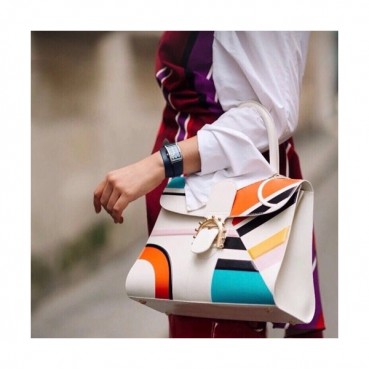 Delvaux 2019 Brillant Leather Tote Shoulder Bag,28 CM - 델보 2019 브리앙 레더 토트 숄더백,DVB0213.28 CM,화이트