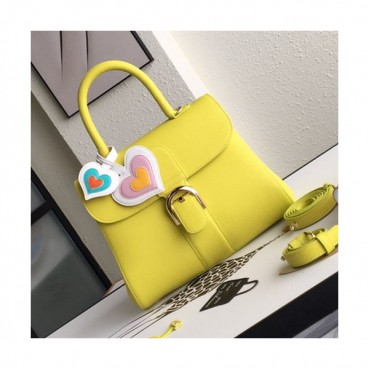 Delvaux 2019 Leather Tote Shoulder Bag,28 CM - 델보 2019 레더 토트 숄더백,DVB0208.28 CM,옐로우