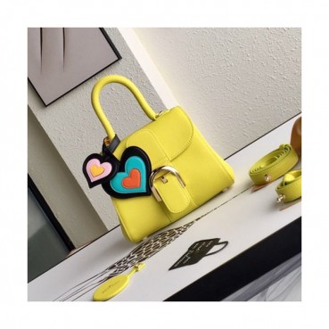 Delvaux 2019 Leather Tote Shoulder Bag,20CM - 델보 2019 레더 토트 숄더백,DVB0206.20CM,옐로우