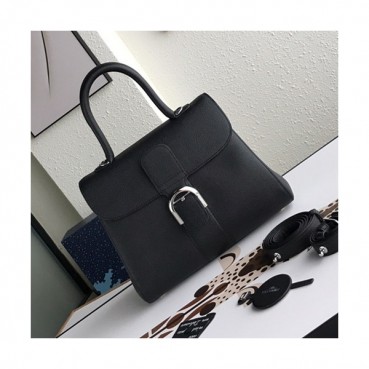 Delvaux 2019 Leather Tote Shoulder Bag,28 CM - 델보 2019 레더 토트 숄더백,DVB0199.28 CM,블랙