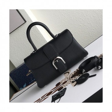 Delvaux 2019 Leather Tote Shoulder Bag,28s CM - 델보 2019 레더 토트 숄더백,DVB0198.28s CM,블랙
