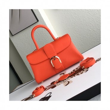 Delvaux 2019 Leather Tote Shoulder Bag,28s CM - 델보 2019 레더 토트 숄더백,DVB0192.28s CM,오렌지