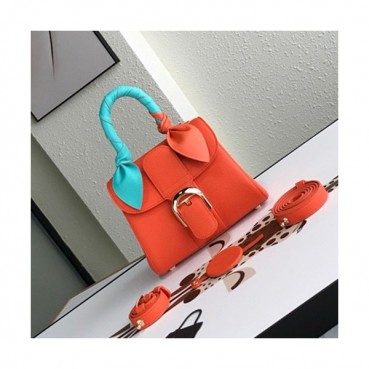 [앙증맞은사이즈]Delvaux 2019 Leather Tote Shoulder Bag,20CM - 델보 2019 레더 토트 숄더백,DVB0191.20CM,오렌지