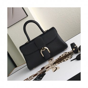 Delvaux 2019 Leather Tote Shoulder Bag,28s CM - 델보 2019 레더 토트 숄더백,DVB0189.28s CM,블랙