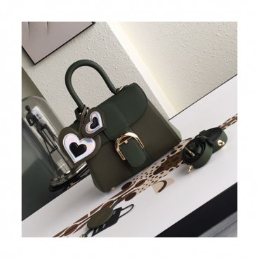 Delvaux 2019 Leather Tote Shoulder Bag,20CM - 델보 2019 레더 토트 숄더백,DVB0176.20CM,다크그린
