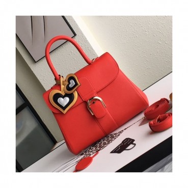 Delvaux 2019 Leather Tote Shoulder Bag,28 CM - 델보 2019 레더 토트 숄더백,DVB0175.28 CM,라이트레드