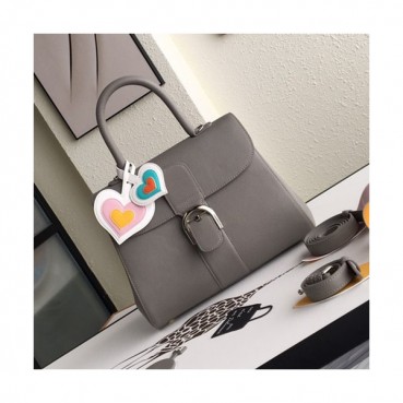 Delvaux 2019 Leather Tote Shoulder Bag,28 CM - 델보 2019 레더 토트 숄더백,DVB0172.28 CM,그레이