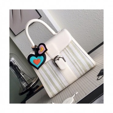Delvaux 2019 Leather Tote Shoulder Bag,28 CM - 델보 2019 레더 토트 숄더백,DVB0169.28 CM,화이트