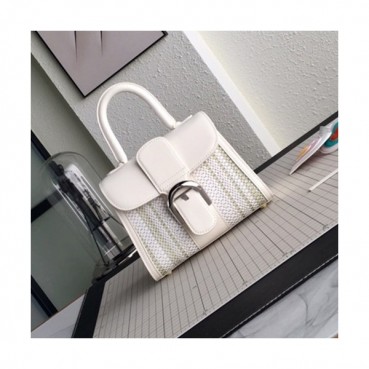 Delvaux 2019 Leather Tote Shoulder Bag,20CM - 델보 2019 레더 토트 숄더백,DVB0168.20CM,화이트