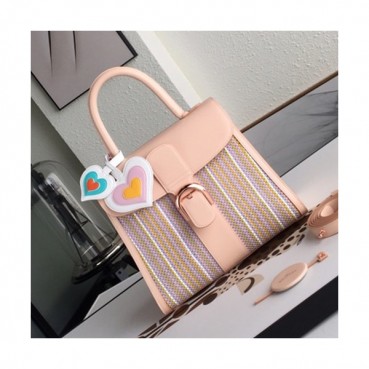 Delvaux 2019 Leather Tote Shoulder Bag,28 CM - 델보 2019 레더 토트 숄더백,DVB0165.28 CM,핑크
