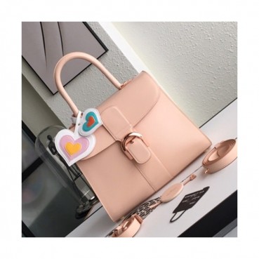 Delvaux 2019 Brillant Leather Tote Shoulder Bag,28 CM - 델보 2019 브리앙 레더 토트 숄더백,DVB0161.28 CM,연핑크