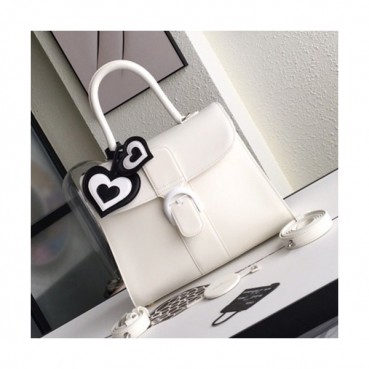 Delvaux 2019 Brillant Leather Tote Shoulder Bag,28 CM - 델보 2019 브리앙 레더 토트 숄더백,DVB0157.28 CM,화이트