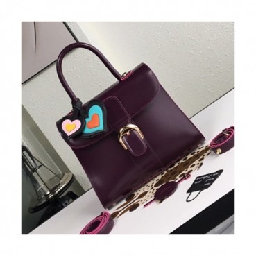 Delvaux 2019 Brillant Leather Tote Shoulder Bag,28 CM - 델보 2019 브리앙 레더 토트 숄더백,DVB0149.28 CM,퍼플