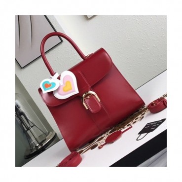 Delvaux 2019 Brillant Leather Tote Shoulder Bag,28 CM - 델보 2019 브리앙 레더 토트 숄더백,DVB0147.28 CM,레드