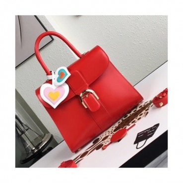 [필수소장템]Delvaux 2019 Brillant Leather Tote Shoulder Bag,28 CM - 델보 2019 브리앙 레더 토트 숄더백,DVB0145.28 CM,라이트레드