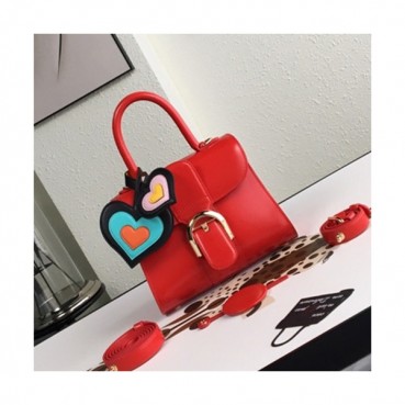 Delvaux 2019 Brillant Leather Tote Shoulder Bag,20CM - 델보 2019 브리앙 레더 토트 숄더백,DVB0144.20CM,라이트레드