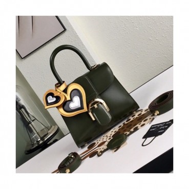 Delvaux 2019 Brillant Leather Tote Shoulder Bag,20CM - 델보 2019 브리앙 레더 토트 숄더백,DVB0142.20CM,다크그린