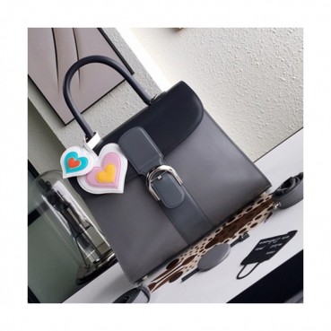 Delvaux 2019 Brillant Leather Tote Shoulder Bag,28 CM - 델보 2019 브리앙 레더 토트 숄더백,DVB0141.28 CM,그레이