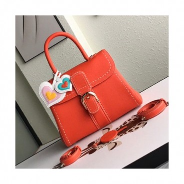 Delvaux 2019 Leather Tote Shoulder Bag,28 CM - 델보 2019 레더 토트 숄더백,DVB0134.28 CM,오렌지