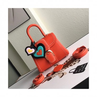 Delvaux 2019 Leather Tote Shoulder Bag,20CM - 델보 2019 레더 토트 숄더백,DVB0132.20CM,오렌지