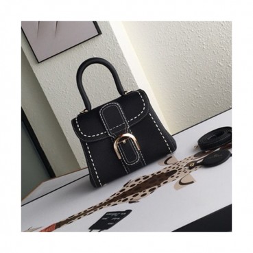 Delvaux 2019 Leather Tote Shoulder Bag,20CM - 델보 2019 레더 토트 숄더백,DVB0129.20CM,블랙