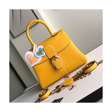 Delvaux 2019 Leather Tote Shoulder Bag,28 CM - 델보 2019 레더 토트 숄더백,DVB0128.28 CM,옐로우