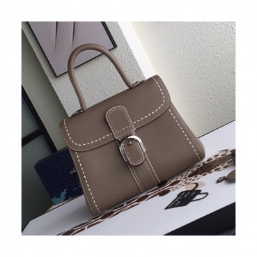 Delvaux 2019 Leather Tote Shoulder Bag,28 CM - 델보 2019 레더 토트 숄더백,DVB0122.28 CM,카키그레이