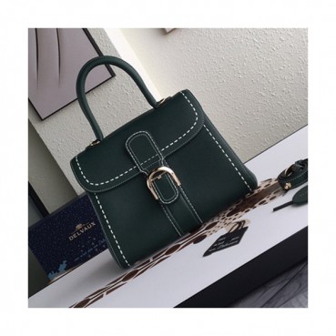 Delvaux 2019 Leather Tote Shoulder Bag,28 CM - 델보 2019 레더 토트 숄더백,DVB0107.28 CM,다크그린