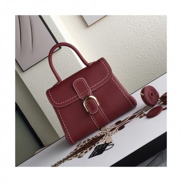 Delvaux 2019 Leather Tote Shoulder Bag,28 CM - 델보 2019 레더 토트 숄더백,DVB0101.28 CM,와인